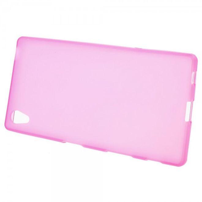 Sony Xperia Z5/Z5 Dual Mattes, elastisches Plastik Case - rosa