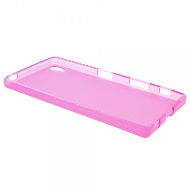 Sony Xperia Z5/Z5 Dual Mattes, elastisches Plastik Case - rosa