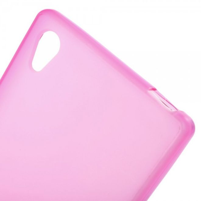 Sony Xperia Z5/Z5 Dual Mattes, elastisches Plastik Case - rosa