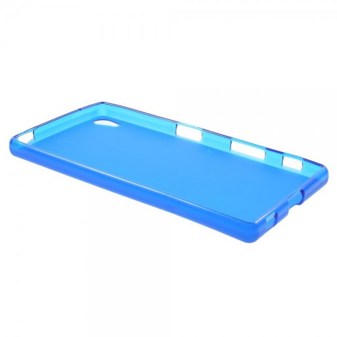 Sony Xperia Z5/Z5 Dual Mattes, elastisches Plastik Case - blau