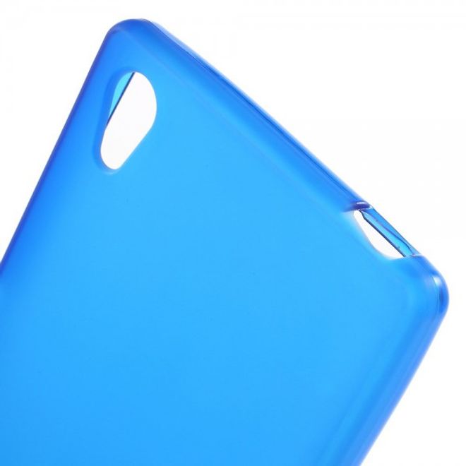 Sony Xperia Z5/Z5 Dual Mattes, elastisches Plastik Case - blau