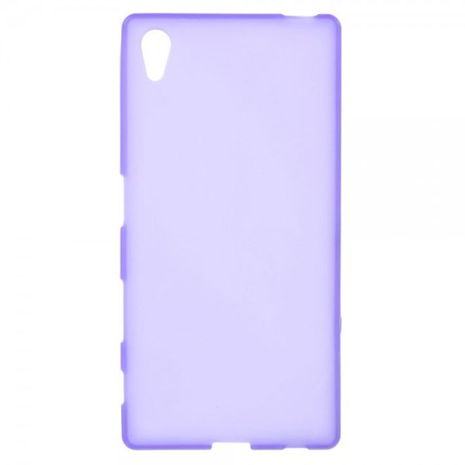 Sony Xperia Z5/Z5 Dual Mattes, elastisches Plastik Case - purpur