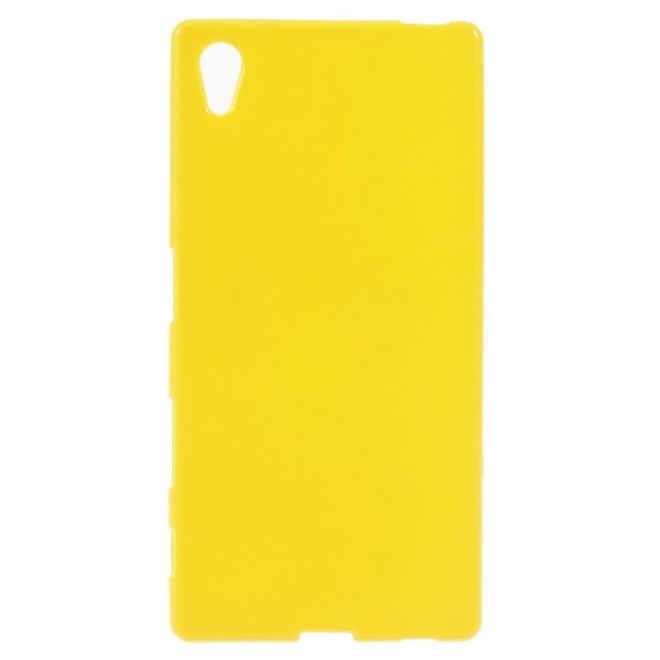 Sony Xperia Z5/Z5 Dual Glänzendes, elastisches Plastik Case - gelb