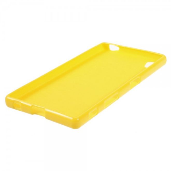 Sony Xperia Z5/Z5 Dual Glänzendes, elastisches Plastik Case - gelb