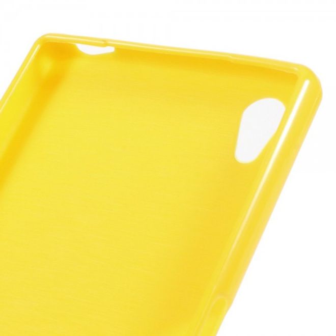 Sony Xperia Z5/Z5 Dual Glänzendes, elastisches Plastik Case - gelb