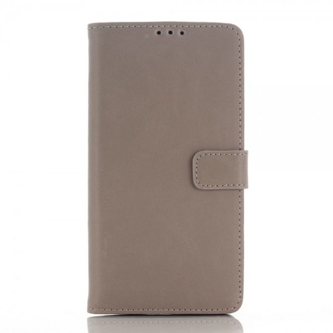Sony Xperia Z5 Premium/Dual Retro Crazy Horse Leder Case - grau