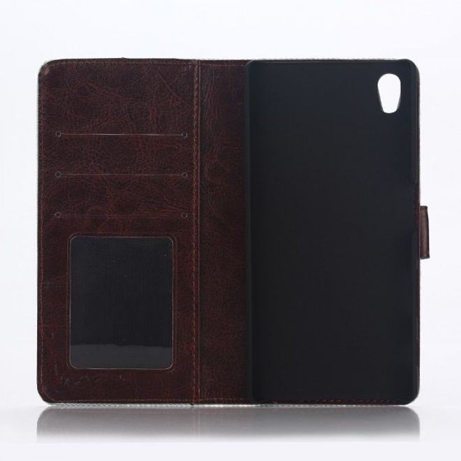 Sony Xperia Z5 Premium/Dual Leder Case im Jeans Look - hellblau