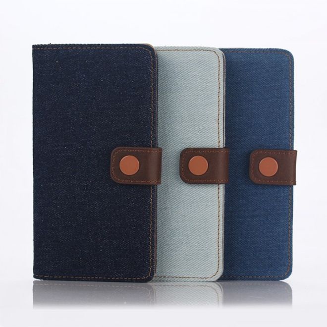 Sony Xperia Z5 Premium/Dual Leder Case im Jeans Look - hellblau