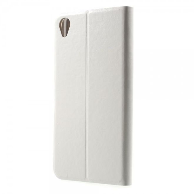 Sony Xperia Z5 Premium/Dual Crazy Horse Leder Case mit Kreditkartenslots - weiss