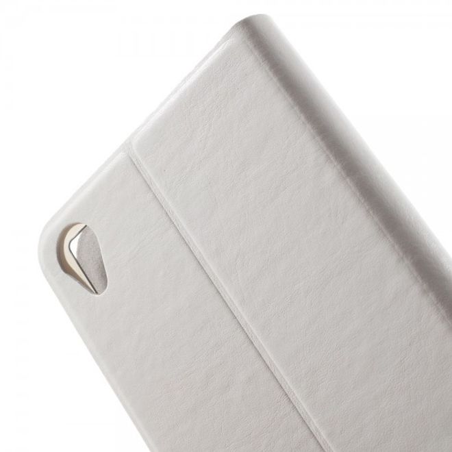 Sony Xperia Z5 Premium/Dual Crazy Horse Leder Case mit Kreditkartenslots - weiss