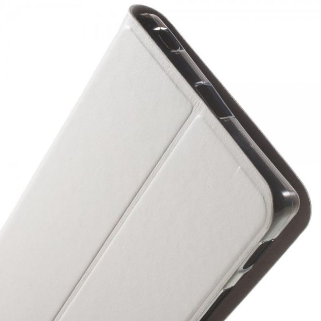 Sony Xperia Z5 Premium/Dual Crazy Horse Leder Case mit Kreditkartenslots - weiss