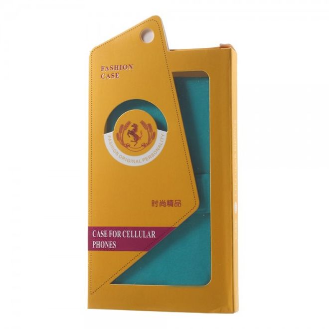 Sony Xperia Z5 Premium/Dual Crazy Horse Leder Case mit Kreditkartenslots - blau