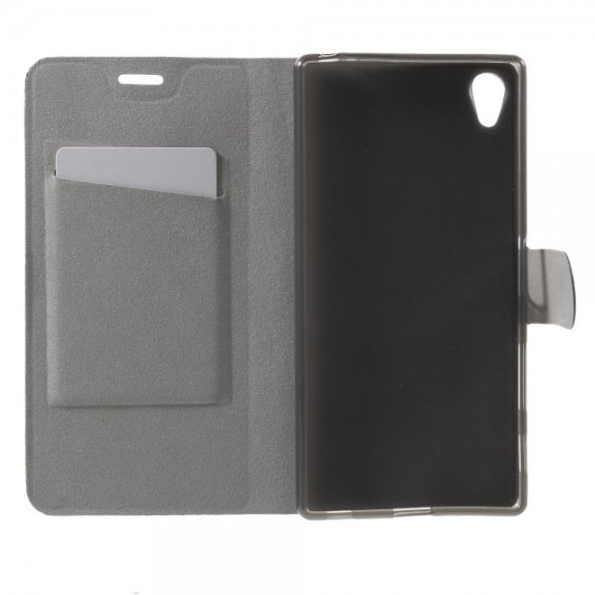 Sony Xperia Z5 Premium/Dual Crazy Horse Leder Case mit Kreditkartenslots - blau