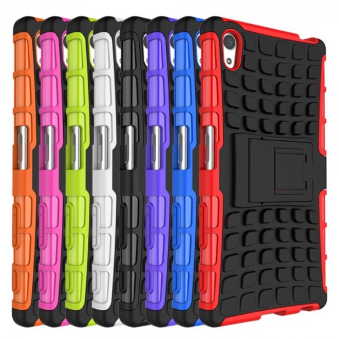 Sony Xperia Z5/Z5 Dual Robustes Plastik Case mit Kickstand - rosa