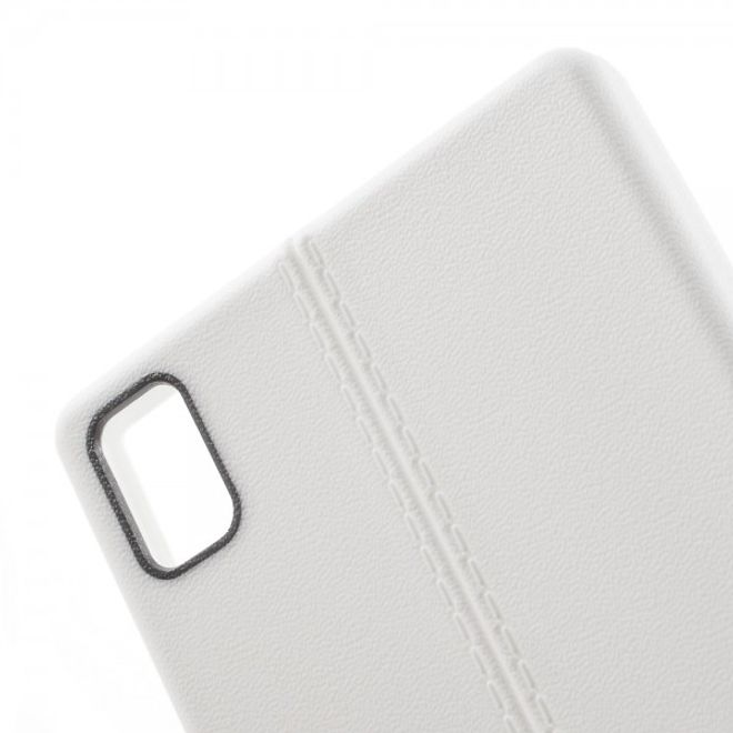 Sony Xperia Z5/Z5 Dual Elastisches Plastik Case mit Doppellinie - weiss