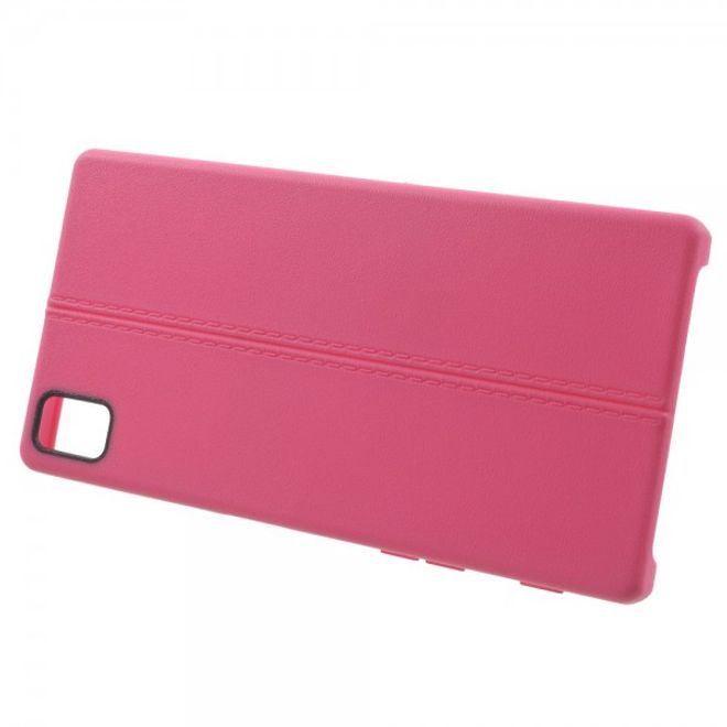 Sony Xperia Z5/Z5 Dual Elastisches Plastik Case mit Doppellinie - rosa