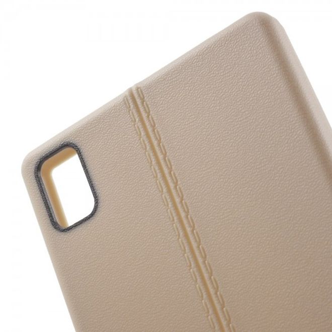Sony Xperia Z5/Z5 Dual Elastisches Plastik Case mit Doppellinie - gold
