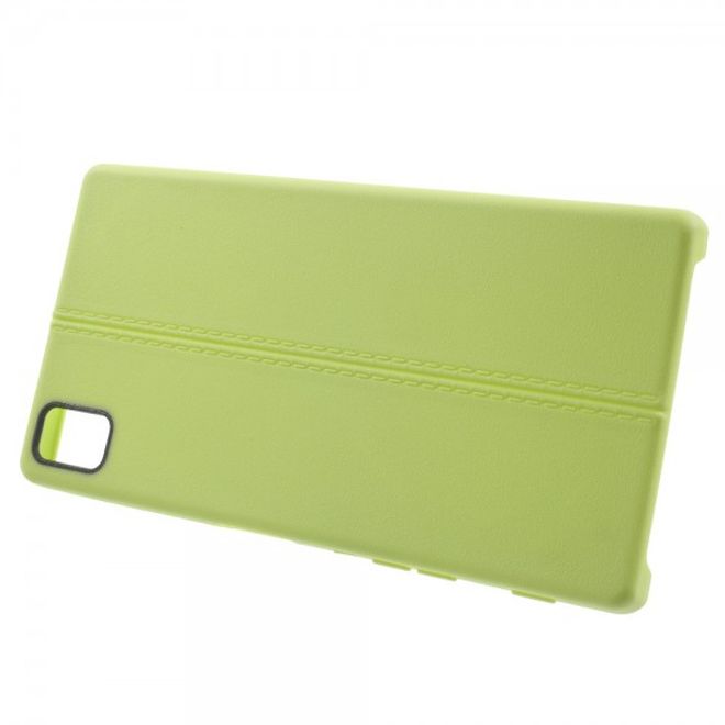 Sony Xperia Z5/Z5 Dual Elastisches Plastik Case mit Doppellinie - grün