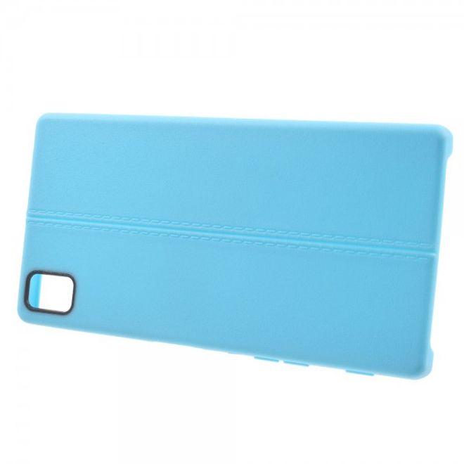 Sony Xperia Z5/Z5 Dual Elastisches Plastik Case mit Doppellinie - blau