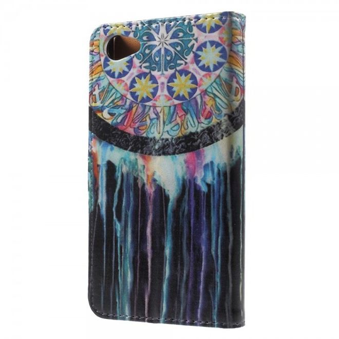 Sony Xperia Z5 Compact Schickes Leder Case mit farbigem Traumfänger