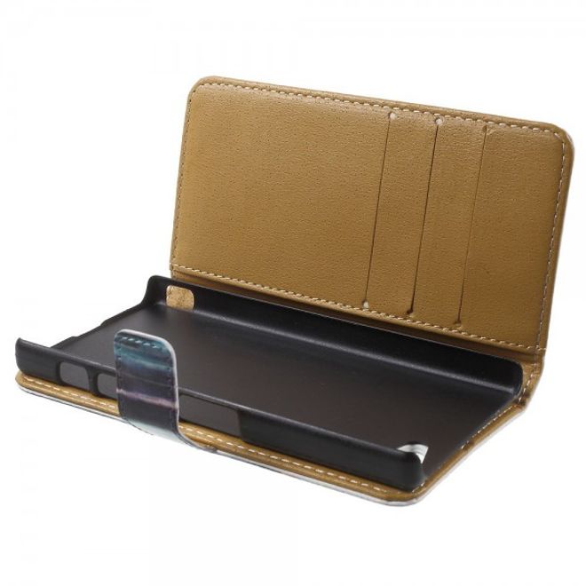 Sony Xperia Z5 Compact Schickes Leder Case mit farbigem Traumfänger