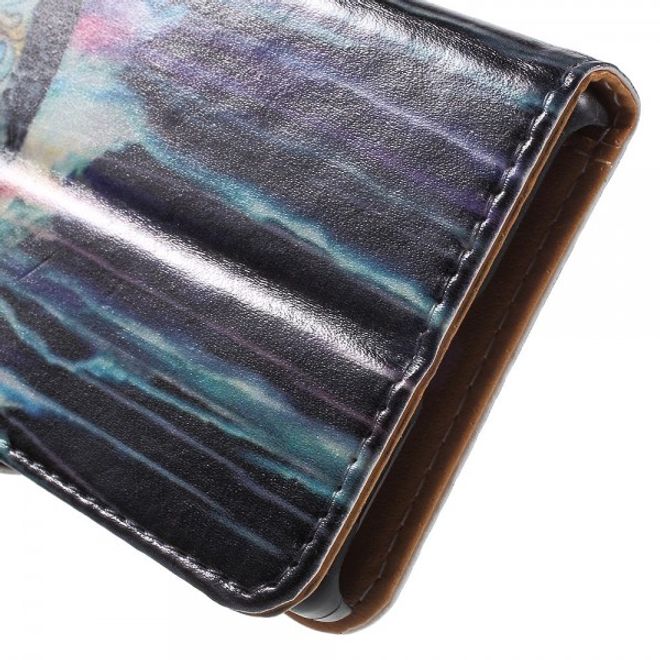 Sony Xperia Z5 Compact Schickes Leder Case mit farbigem Traumfänger