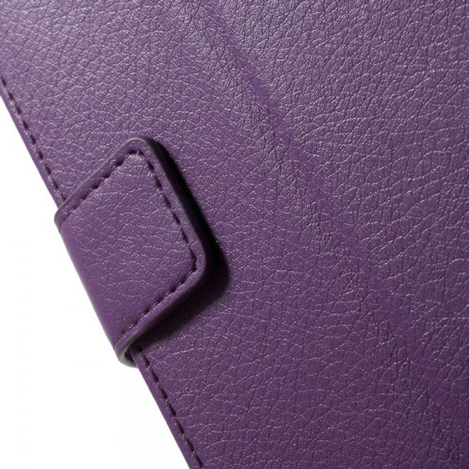 Sony Xperia Z5 Premium/Dual Schickes Leder Case mit Litchitextur und Standfunktion - purpur