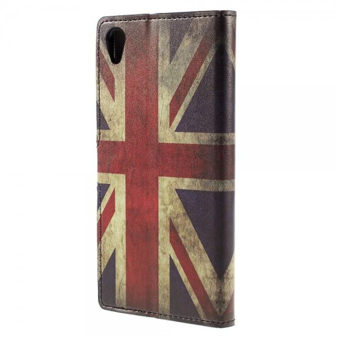 Sony Xperia Z5 Premium/Dual Leder Case mit UK Flagge retro-style