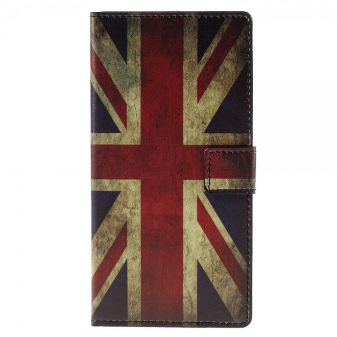 Sony Xperia Z5 Premium/Dual Leder Case mit UK Flagge retro-style
