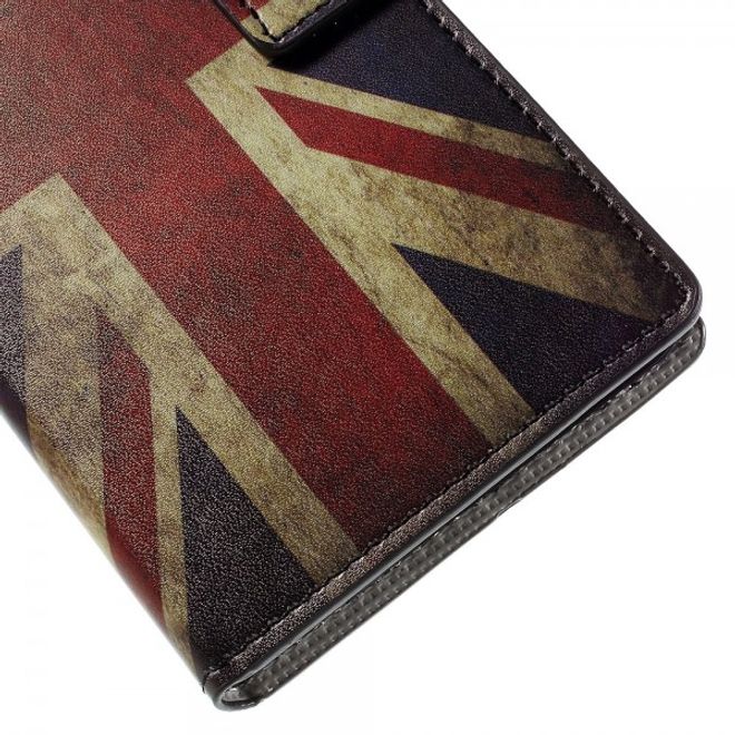 Sony Xperia Z5 Premium/Dual Leder Case mit UK Flagge retro-style
