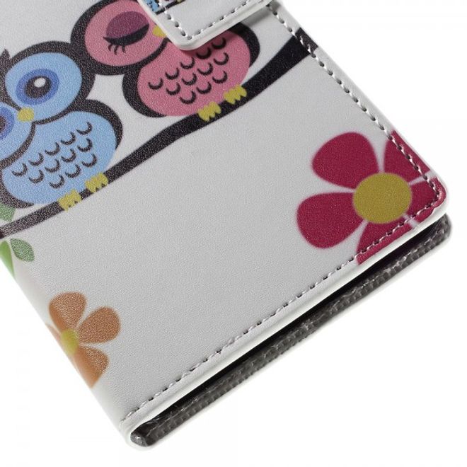 Sony Xperia Z5 Premium/Dual Leder Case mit verliebtem Eulenpärchen