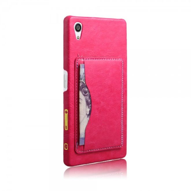Sony Xperia Z5 Premium/Dual Hart Plastik Case im Retro Look - rosa