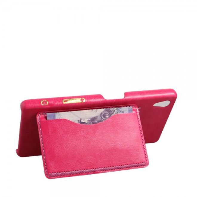 Sony Xperia Z5 Premium/Dual Hart Plastik Case im Retro Look - rosa