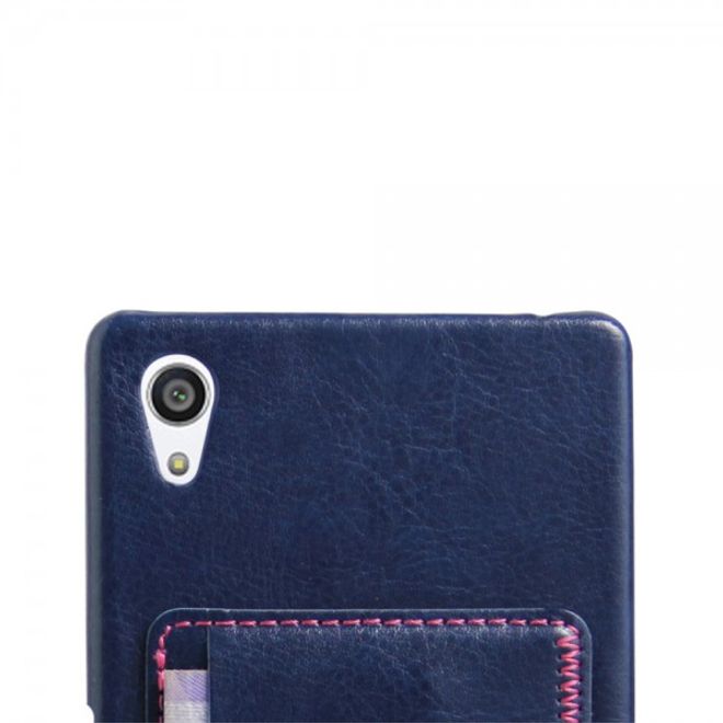 Sony Xperia Z5 Premium/Dual Hart Plastik Case im Retro Look - blau