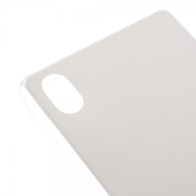 Sony Xperia Z5 Premium/Dual Elastisches Plastik Case mit lederartiger Oberfläche - weiss