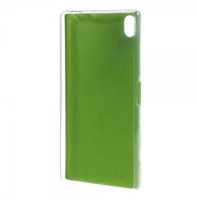 Sony Xperia Z5 Premium/Dual Elastisches Plastik Case mit lederartiger Oberfläche - grün