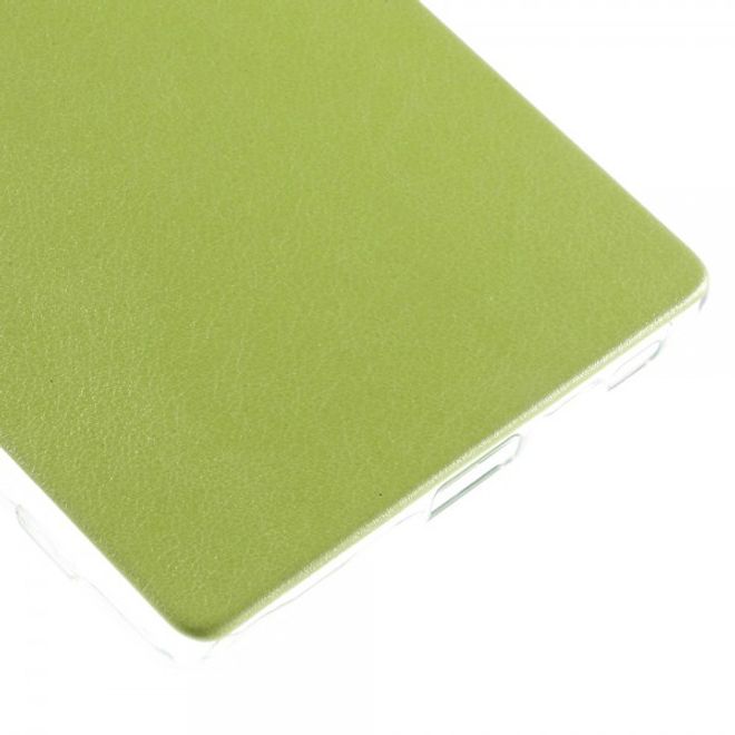 Sony Xperia Z5 Premium/Dual Elastisches Plastik Case mit lederartiger Oberfläche - grün