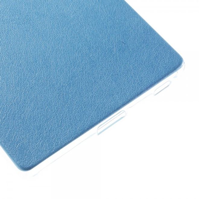 Sony Xperia Z5 Premium/Dual Elastisches Plastik Case mit lederartiger Oberfläche - hellblau