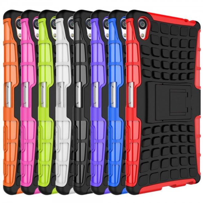 Sony Xperia Z5 Premium/Dual Robustes Plastik Case mit Kickstand - blau