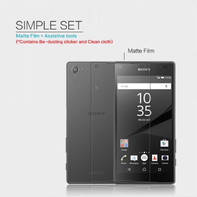 Sony Xperia Z5 Compact Schutzfolie mit kratzfester Beschichtung von Nillkin - matt