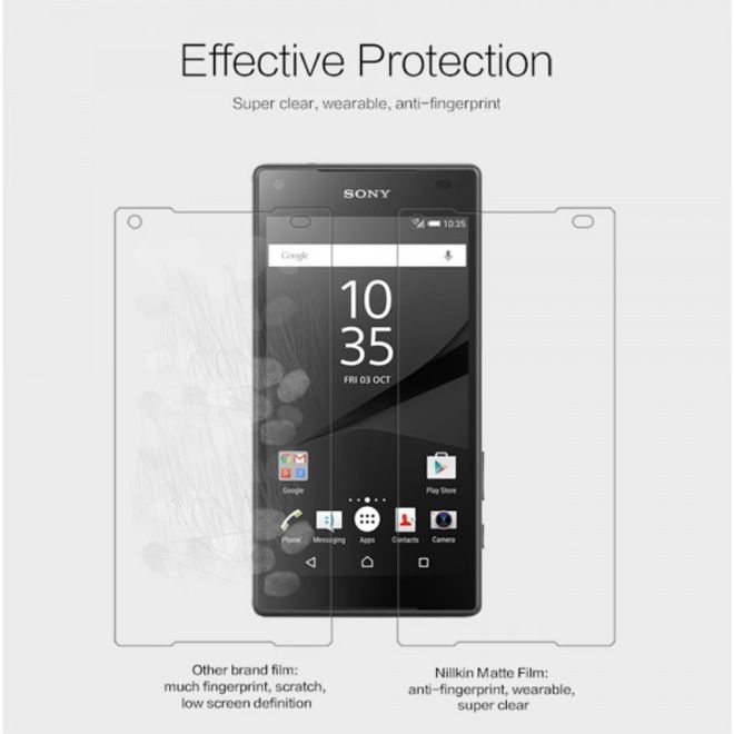 Sony Xperia Z5 Compact Schutzfolie mit kratzfester Beschichtung von Nillkin - matt