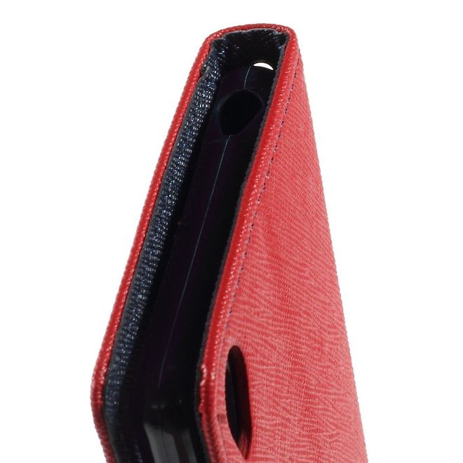 Goospery - Sony Xperia Z3 Hülle - Handy Bookcover - Fancy Diary Series - rot/navy