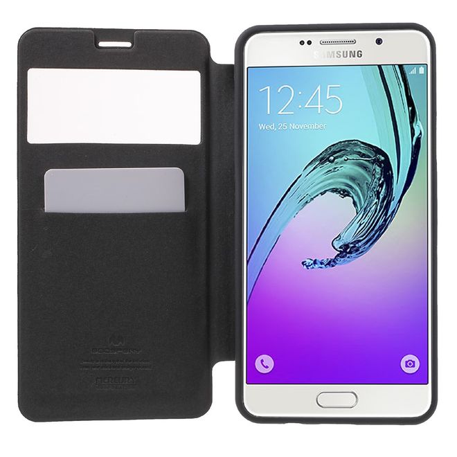 Goospery - Cover für Samsung Galaxy A7 (2016) - Handyhülle aus Plastik - Wow Bumper Series - schwarz