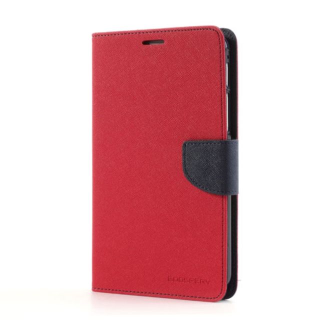 Goospery - Samsung Galaxy Tab 3 7.0 Hülle - Tablet Bookcover - Fancy Diary Series - rot/navy