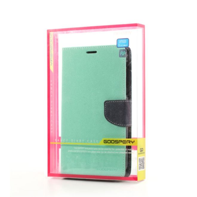 Goospery - Samsung Galaxy Tab 3 7.0 Hülle - Tablet Bookcover - Fancy Diary Series - mint/navy