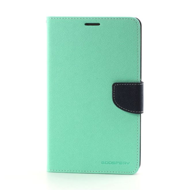 Goospery - Samsung Galaxy Tab 3 7.0 Hülle - Tablet Bookcover - Fancy Diary Series - mint/navy