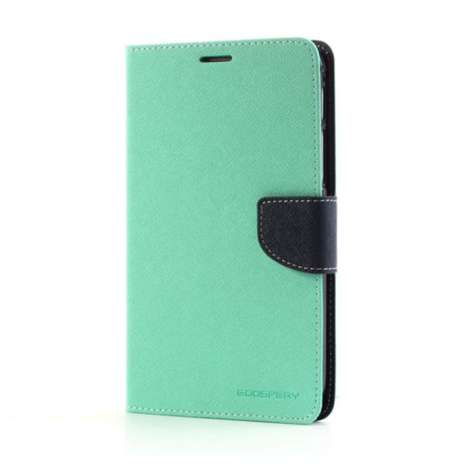 Goospery - Samsung Galaxy Tab 3 7.0 Hülle - Tablet Bookcover - Fancy Diary Series - mint/navy