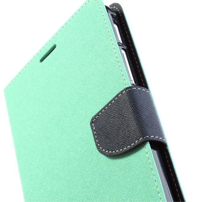 Goospery - Samsung Galaxy Tab 3 7.0 Hülle - Tablet Bookcover - Fancy Diary Series - mint/navy