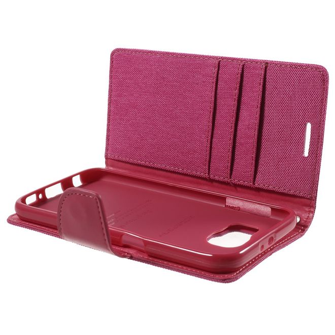 Goospery - Samsung Galaxy S6 Hülle - Handy Bookcover - Canvas Diary Series - pink