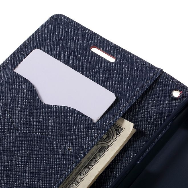 Goospery - Samsung Galaxy S7 Hülle - Handy Bookcover - Fancy Diary Series - rot/navy